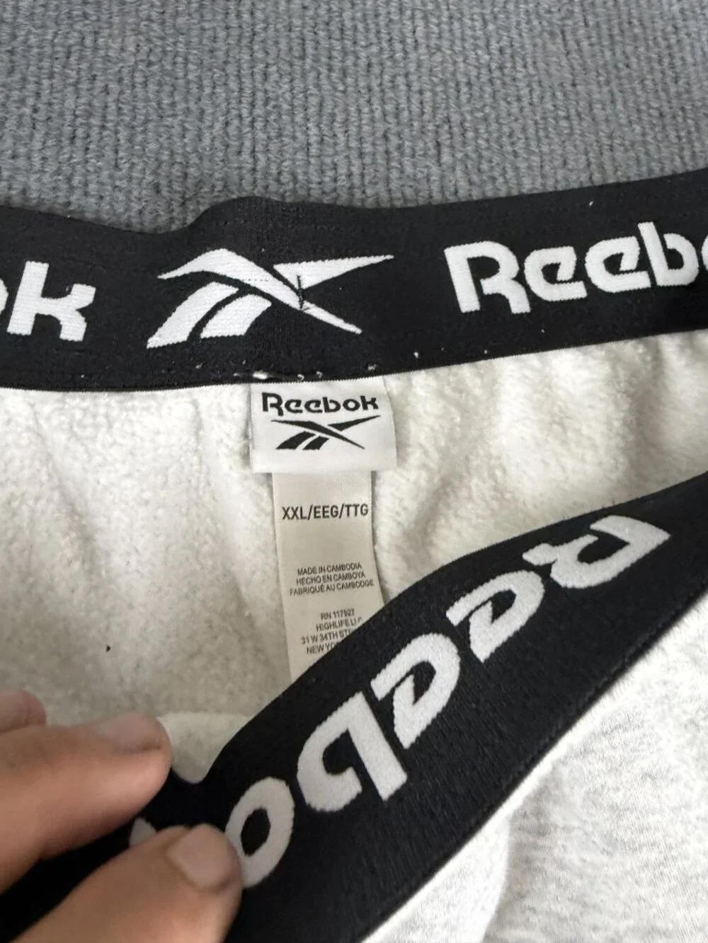 Reebok elastic waistband